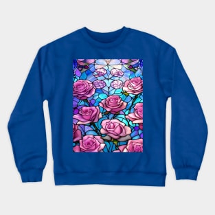 Stained Glass Roses Crewneck Sweatshirt